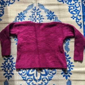 Ralph Lauren Magenta Fuchsia Soft Boatneck Wool Sweater Size S